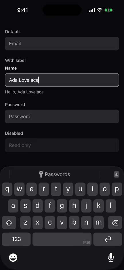Input preview